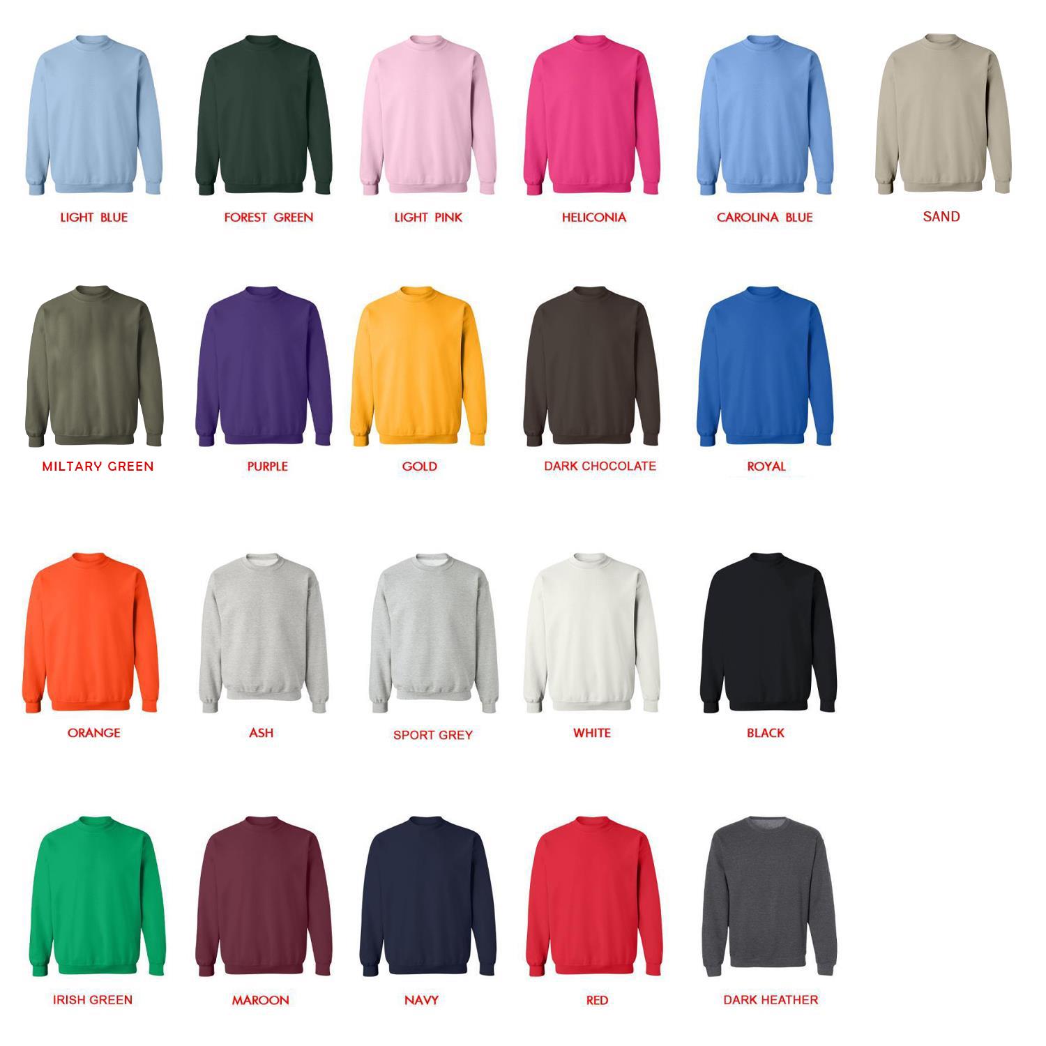 sweatshirt color chart - Sex And The City Store