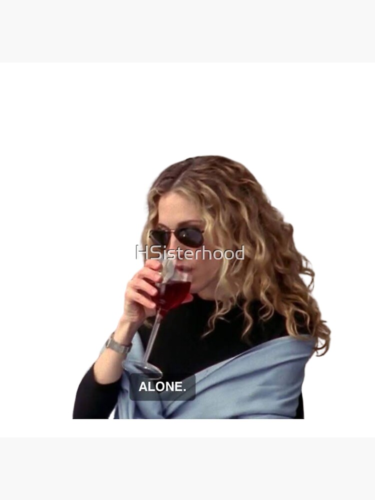 Alone Carrie Bradshaw Throw Pillow - Image 2