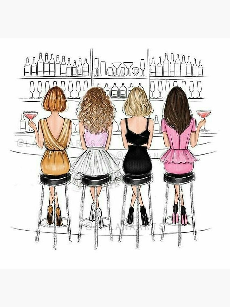 Sex And The City Girls In Bar Throw Pillow - Image 2