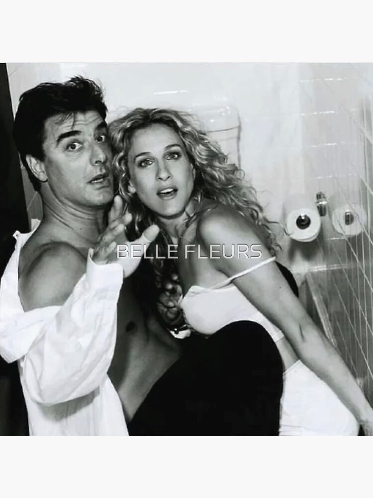 Carrie And Big Bathroom Photo Throw Pillow - Image 2