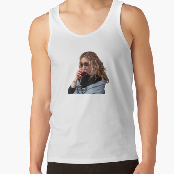 Alone Carrie Bradshaw Wine Tank Top - Image 2
