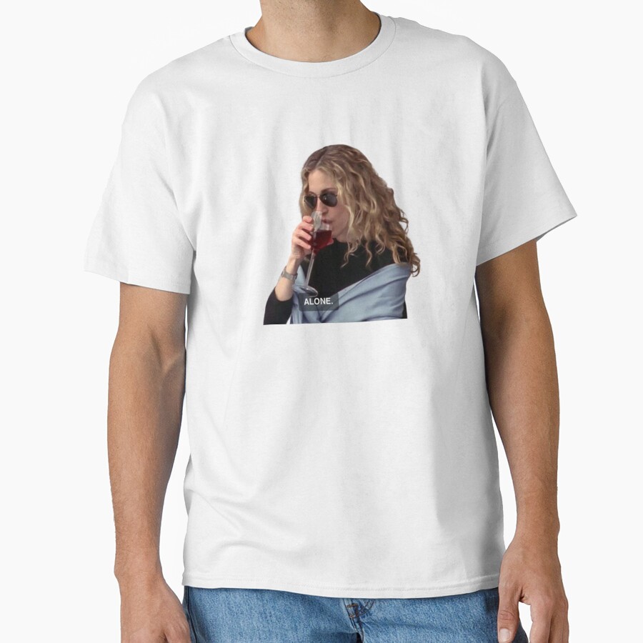 Alone Carrie Bradshaw Wine T-shirt - Image 2