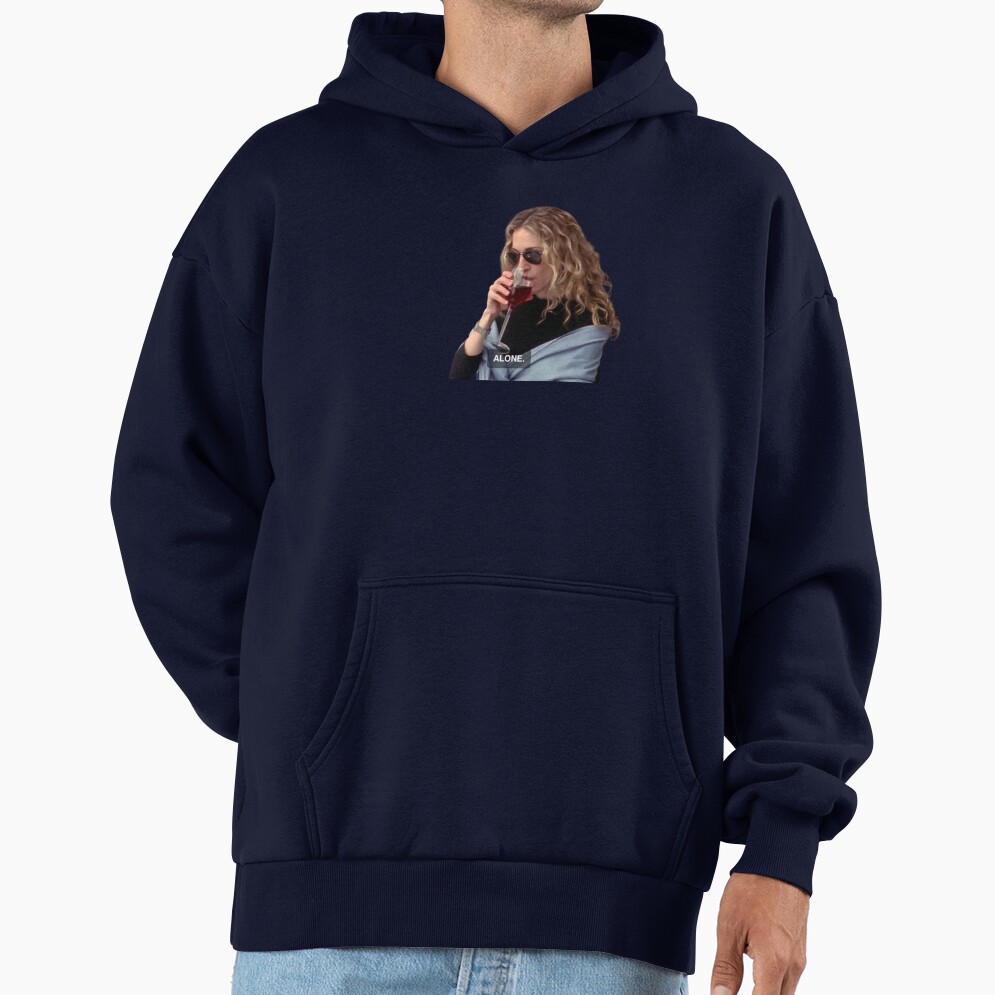 Alone Carrie Bradshaw Wine Hoodie - Image 5
