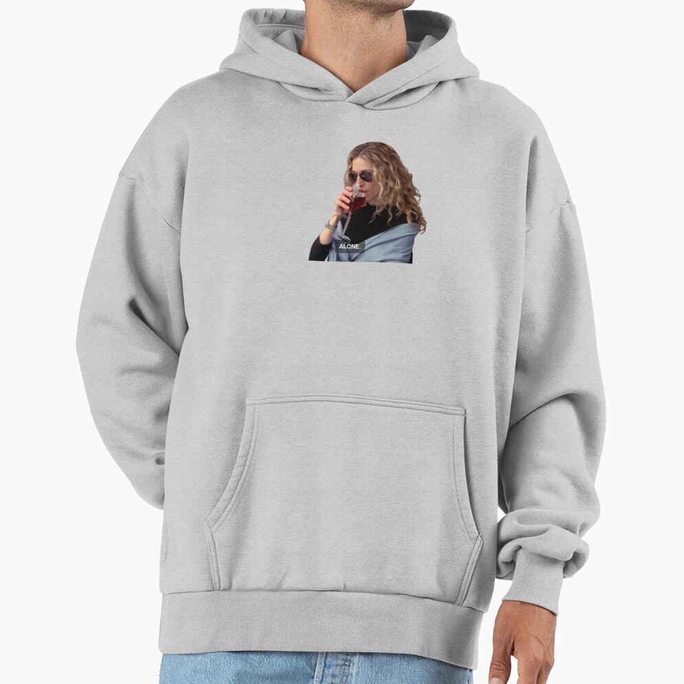 Alone Carrie Bradshaw Wine Hoodie - Image 4