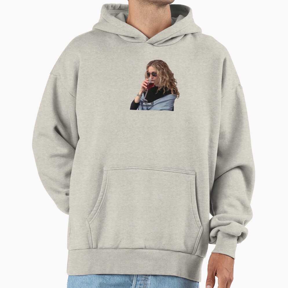 Alone Carrie Bradshaw Wine Hoodie - Image 3