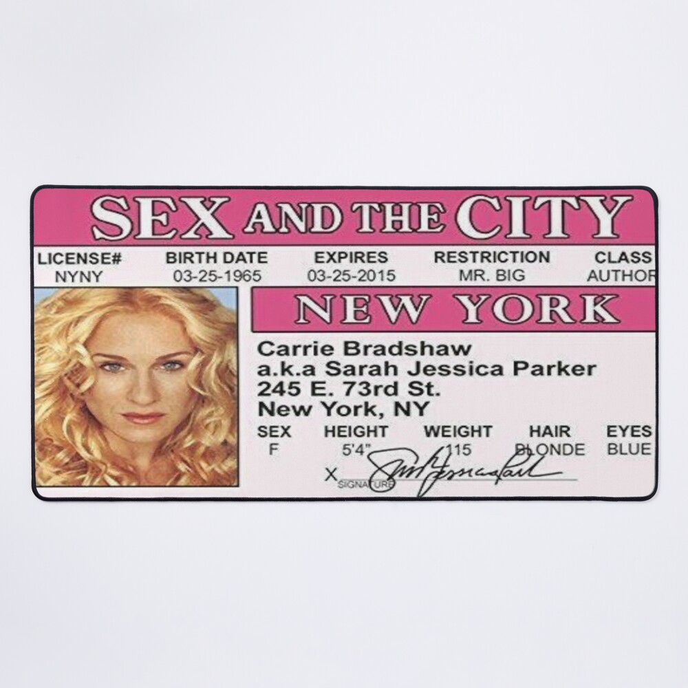 Carrie Bradshow License Id Mouse Pad