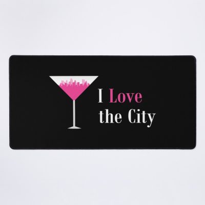 I Love The City Pink Mouse Pad
