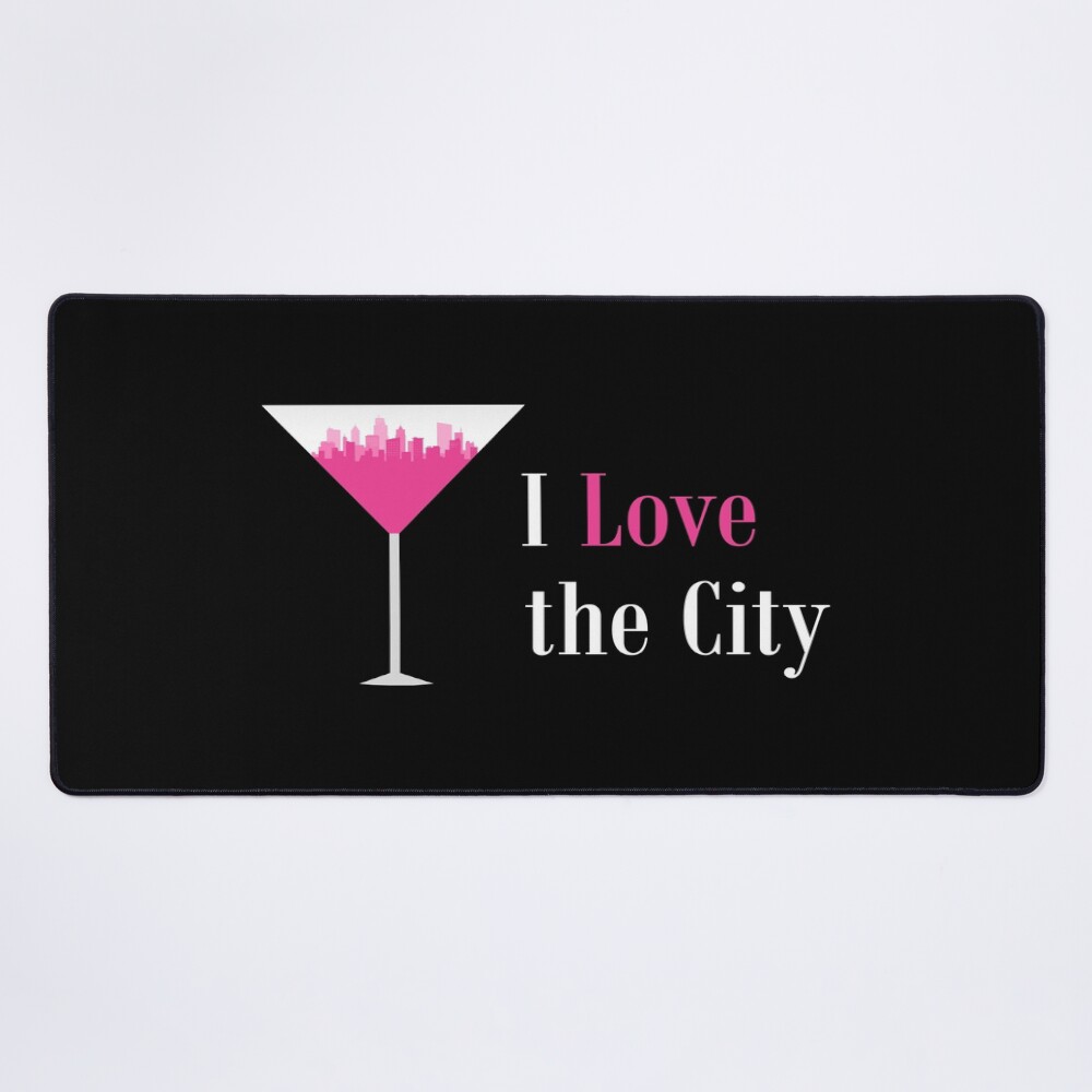 I Love The City Pink Mouse Pad