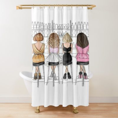 Sex And The City Girls In Bar Shower Curtain