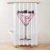 Pink Martini Glass Shower Curtain