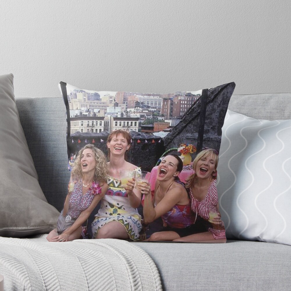 Sex And The City Funny Girls Throw Pillow