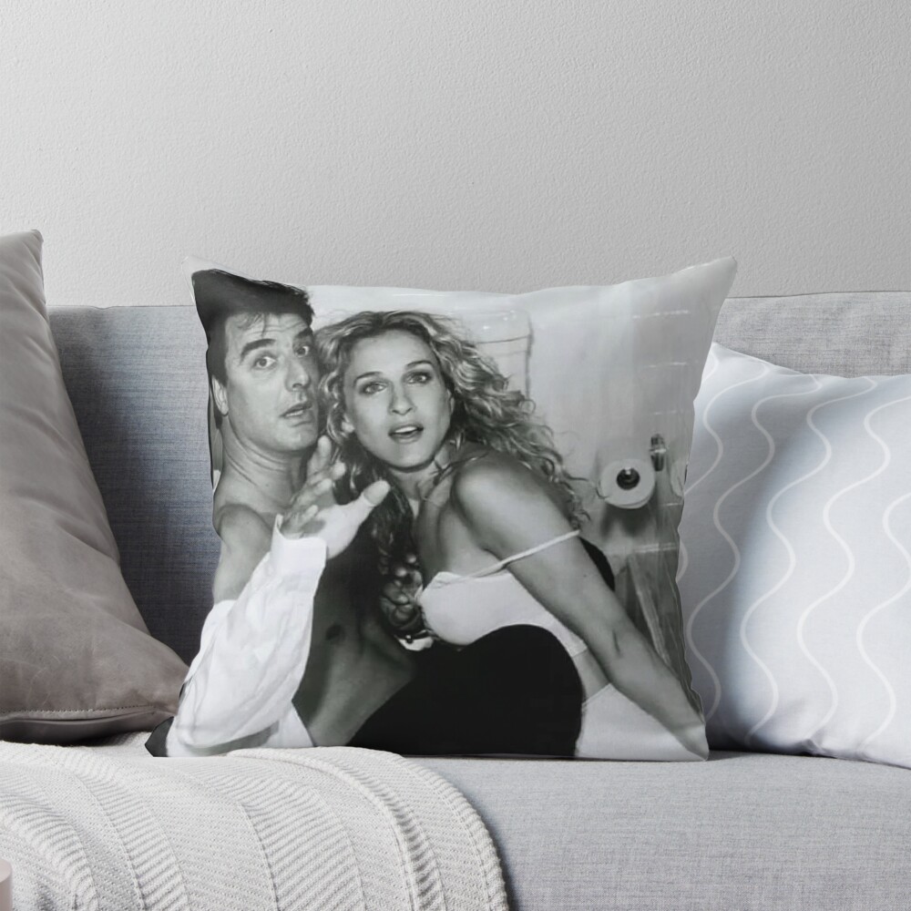 Carrie And Big Bathroom Photo Throw Pillow